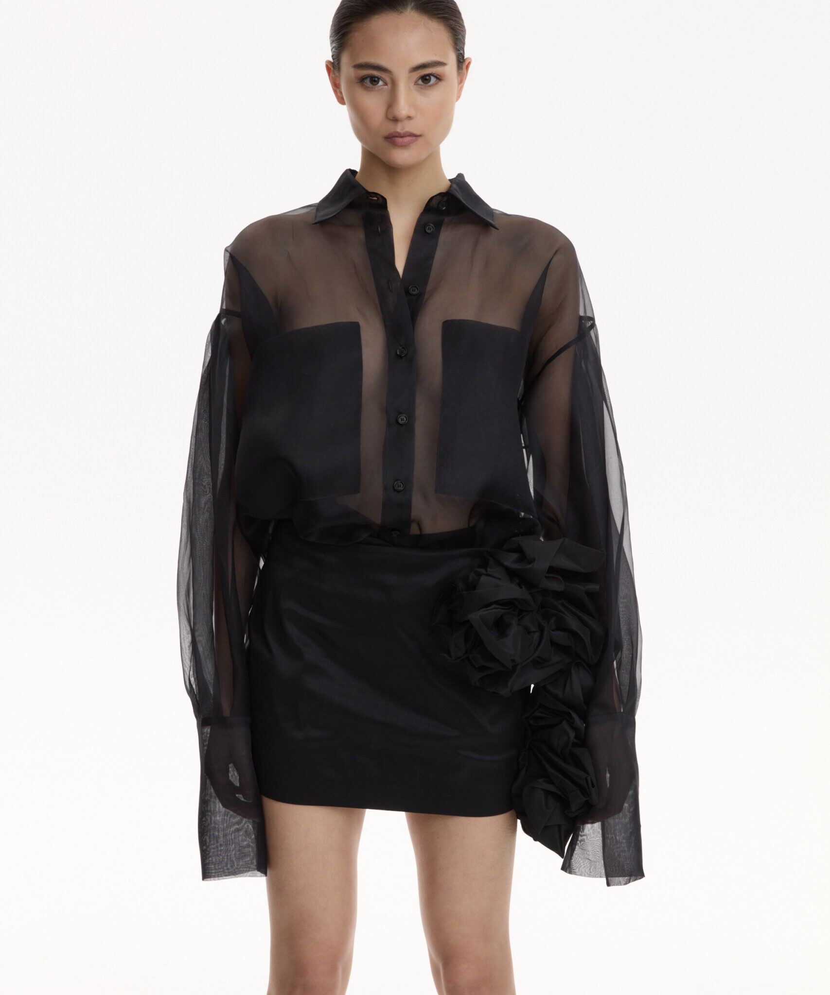 silk sheer shirt