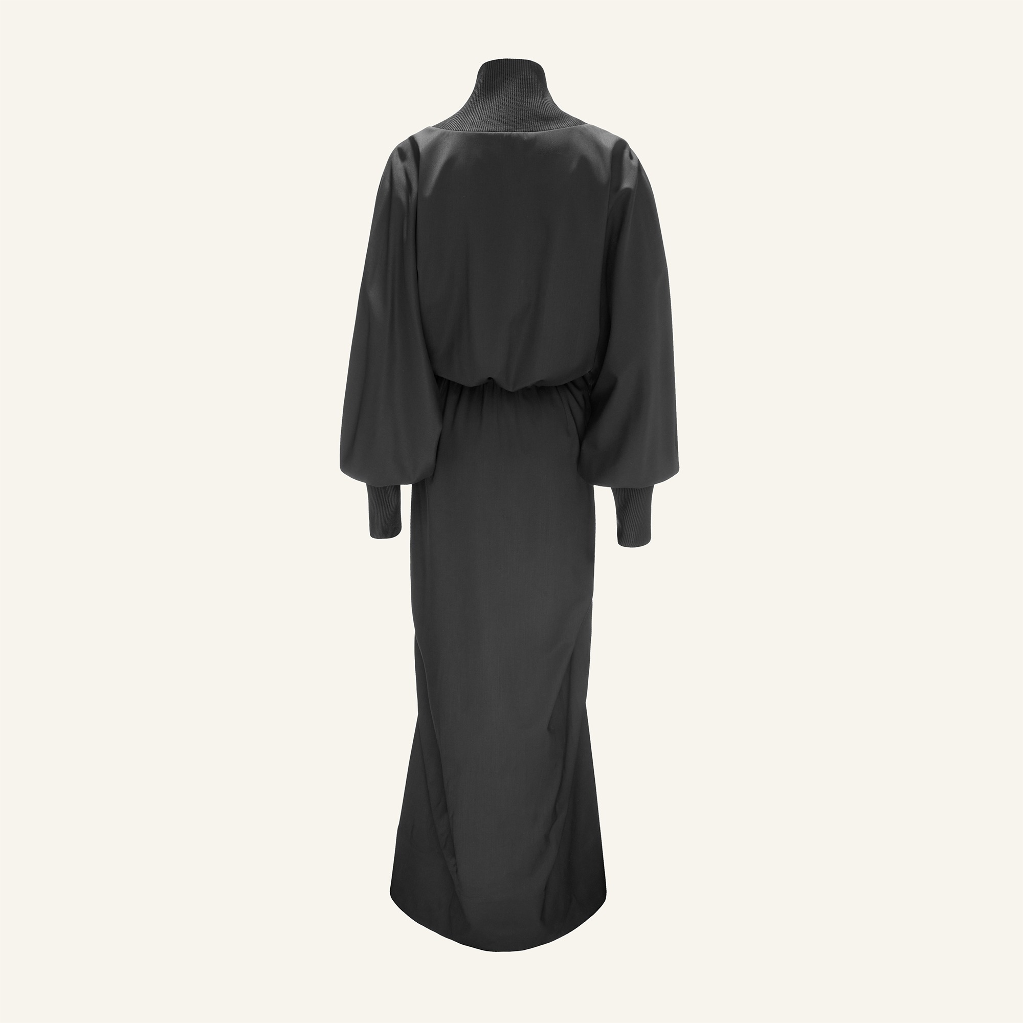 long black fitted kimono