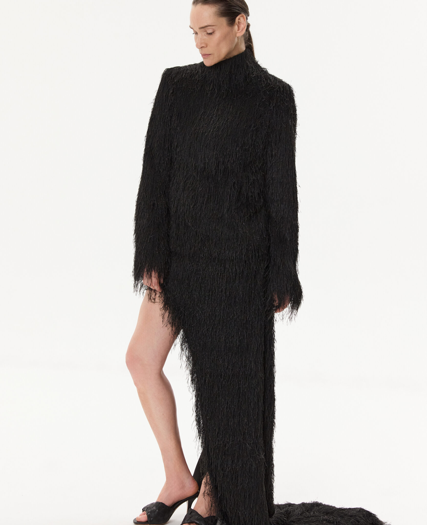 long dress with side cutout