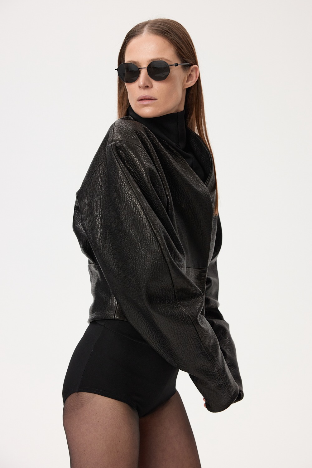 short leather jacket