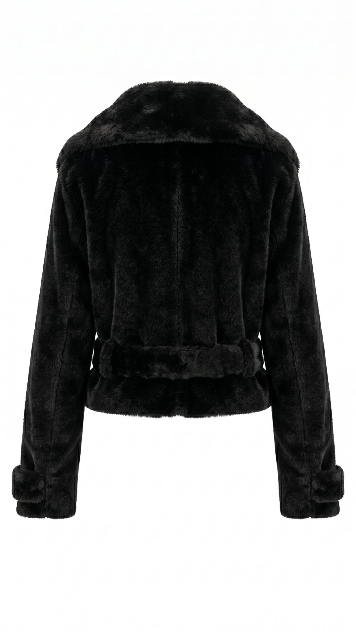 Shearling double-breasted jacket