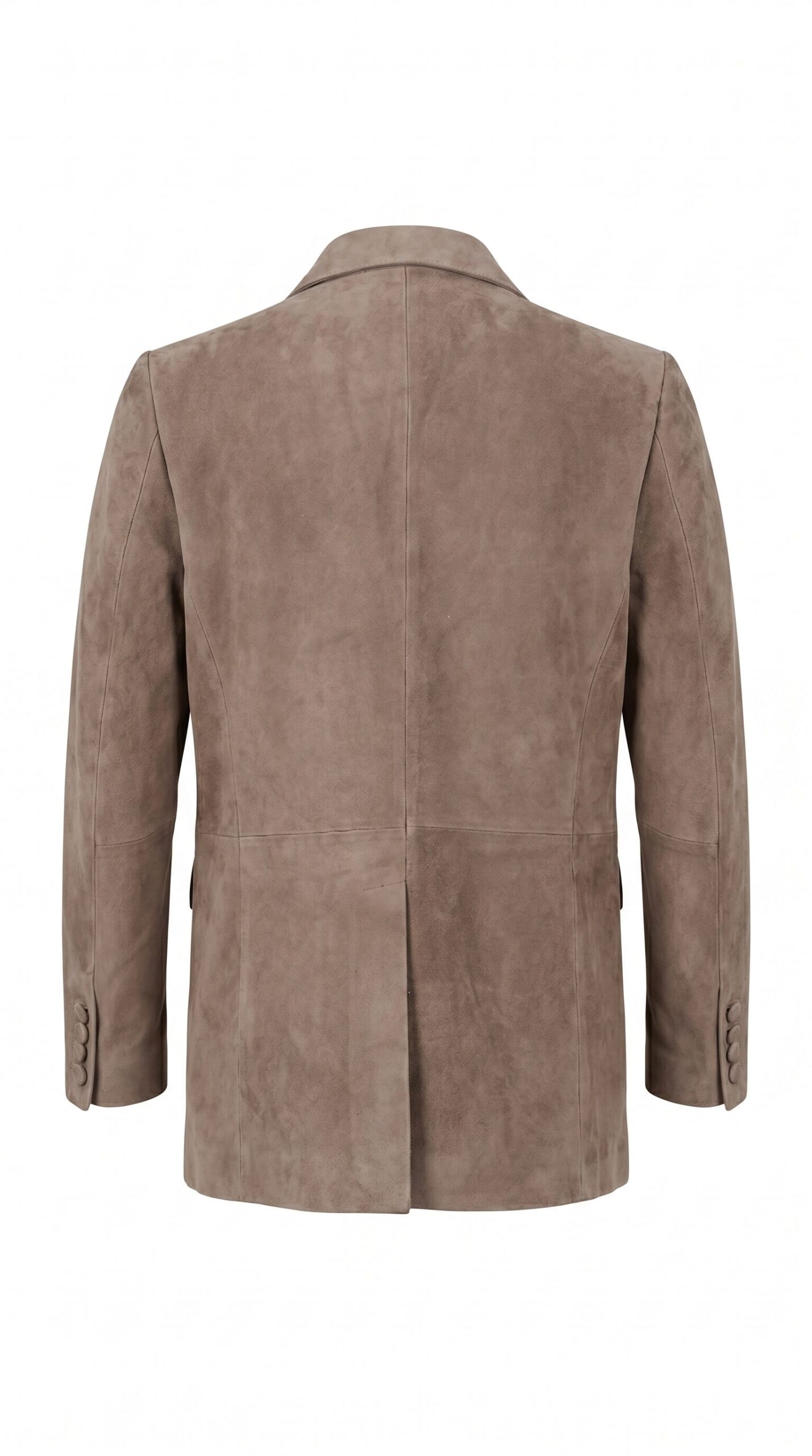 Longline V-Neck leather jacket
