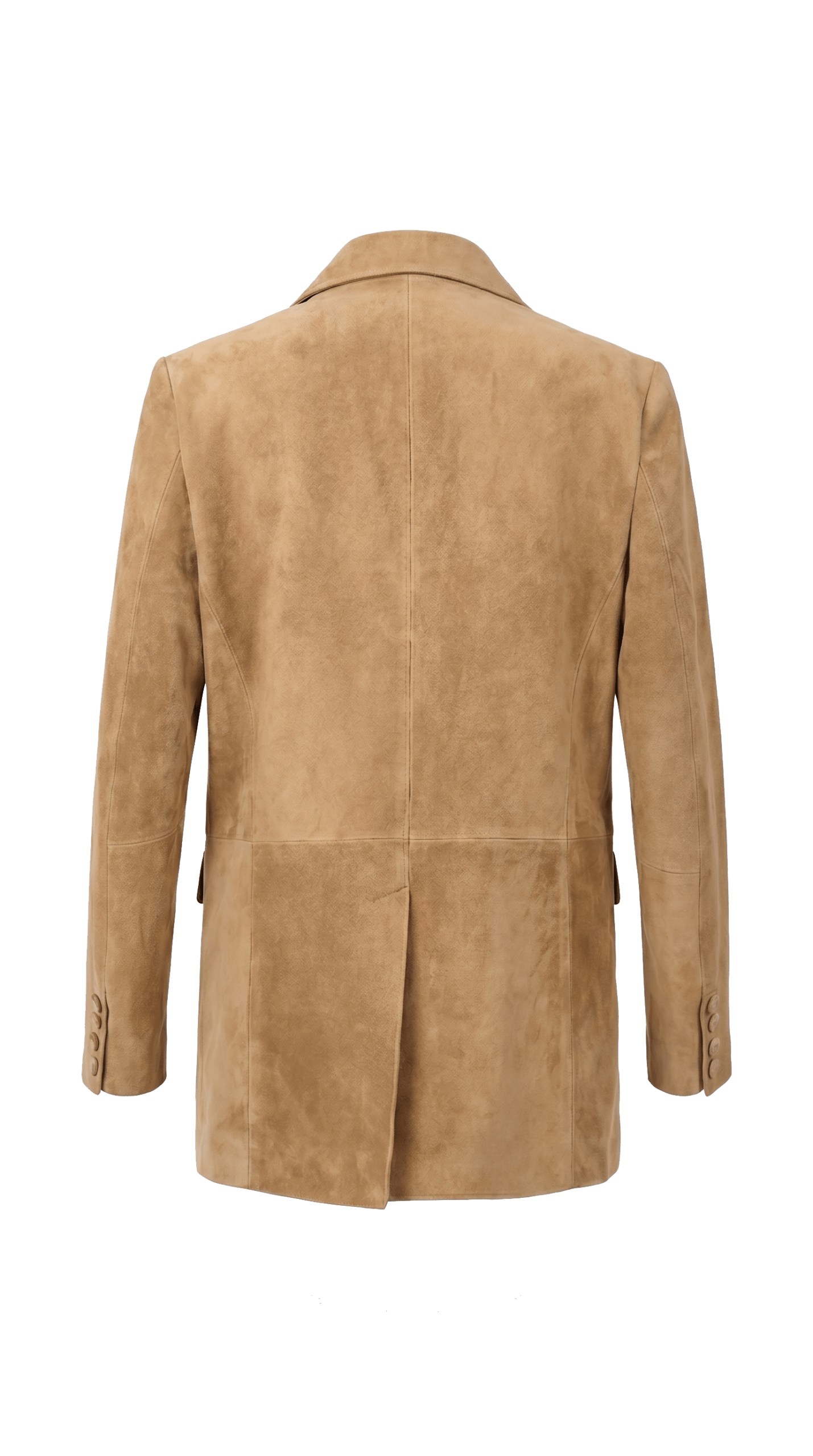 Longline V-Neck leather jacket