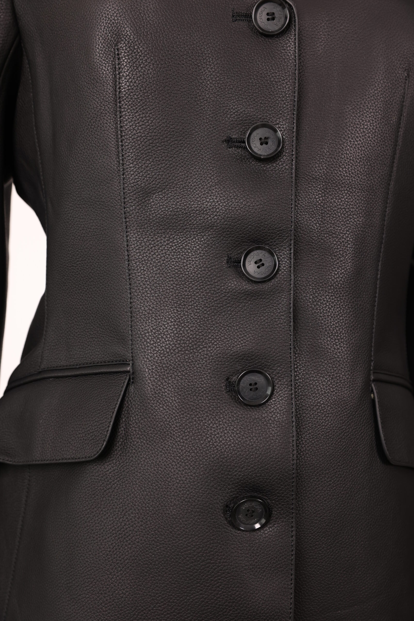 fitted leather jacket
