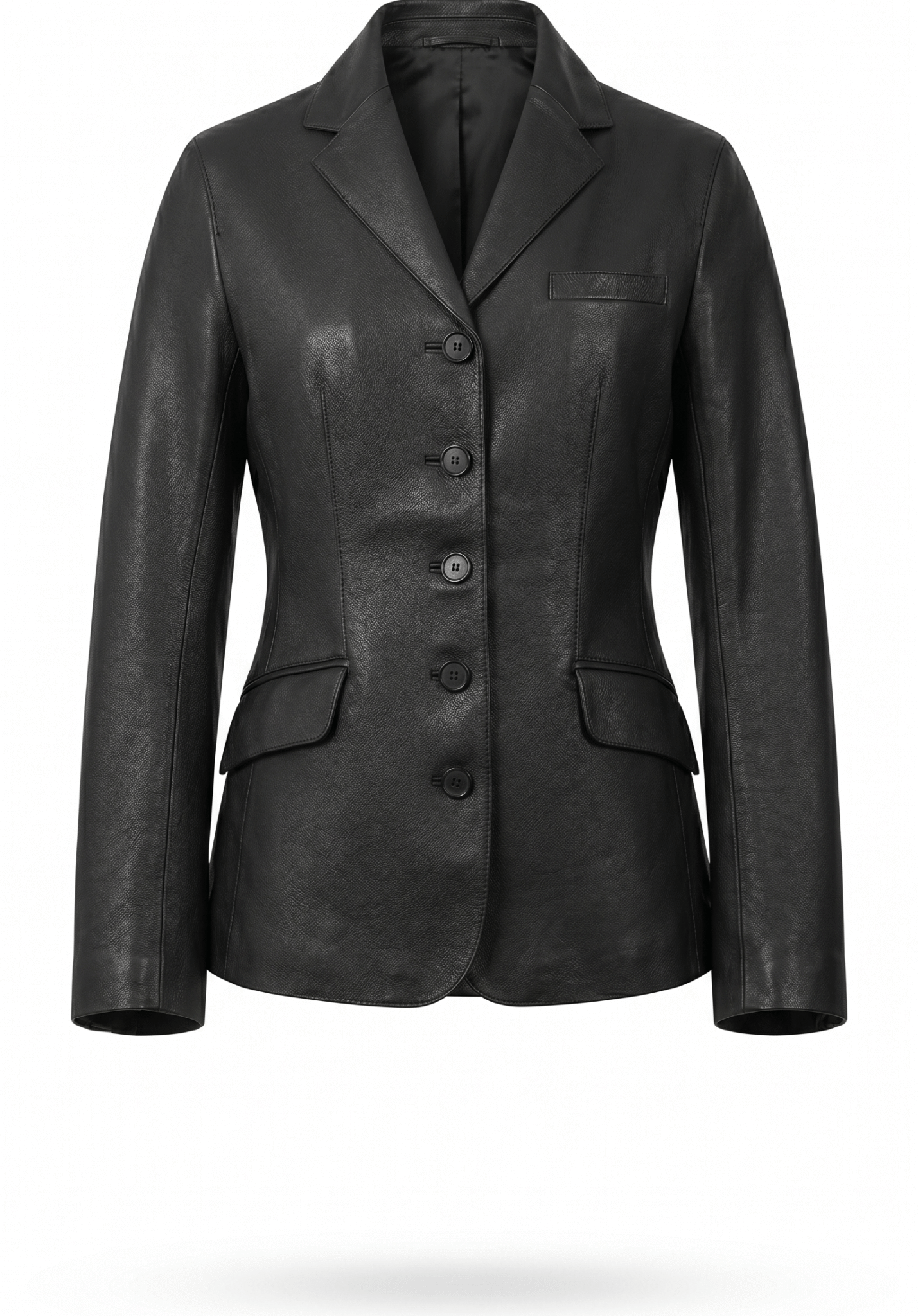 fitted leather jacket
